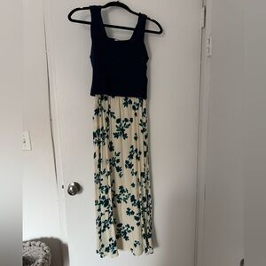 Seraphine Navy and Floral Nursing/Maternity Dress - Size 6